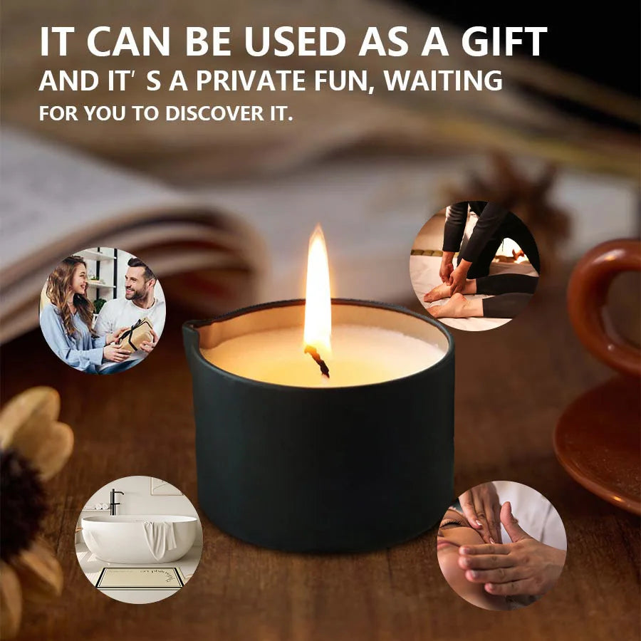 1PC Massage Oil Candles，luxury aromatherapy candles，for Stress Relief and SkinMoisturizing, SM Product Scented Candle Body Oil