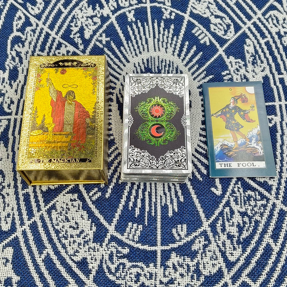 New Plastic Rider Waite Tarot Hot Stamping Gold Foil Tarot Exquisite Board Game Divination Cards For Collection