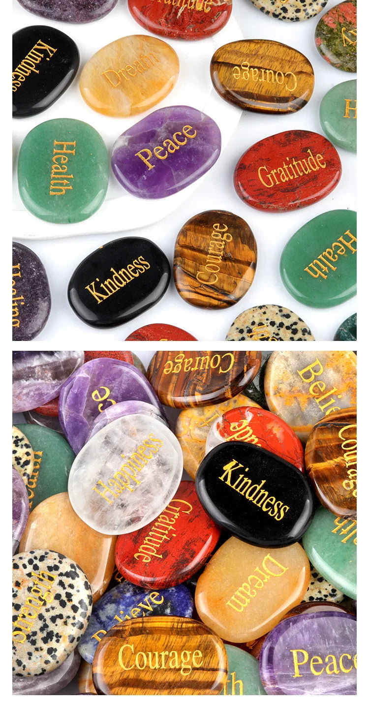 Natural Crystal Stone Ornaments Ellipse Inspirational Room Decor Healing Crystals Energy Feng Shui Jewelry Decoration 40-45mm