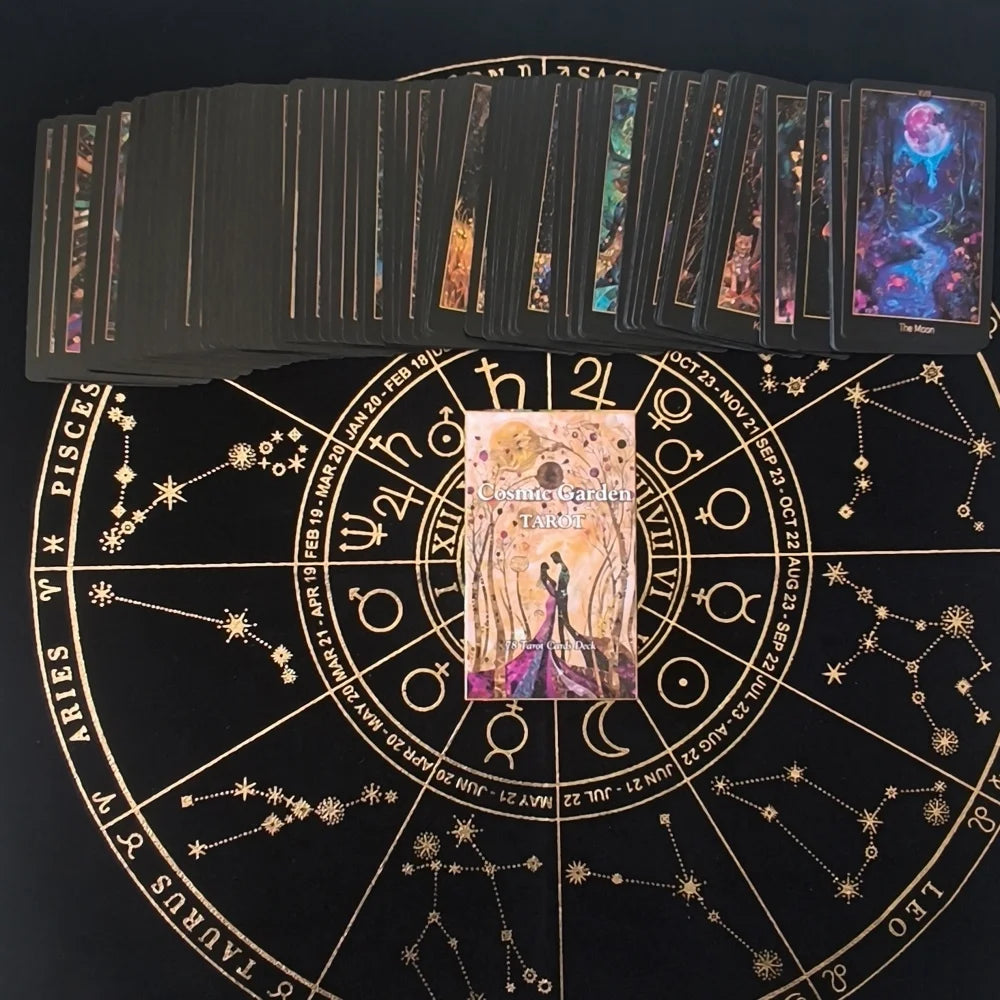 Cosmic Garden Tarot Deck 78 Unique Tarot Cards 10.3*6cm