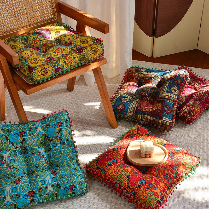 1pc 40x40cm Thick Soft and Comfortable Moroccan Chair Cushion /meditation Pad-suitable for Living Rooms Bedrooms,dining Rooms