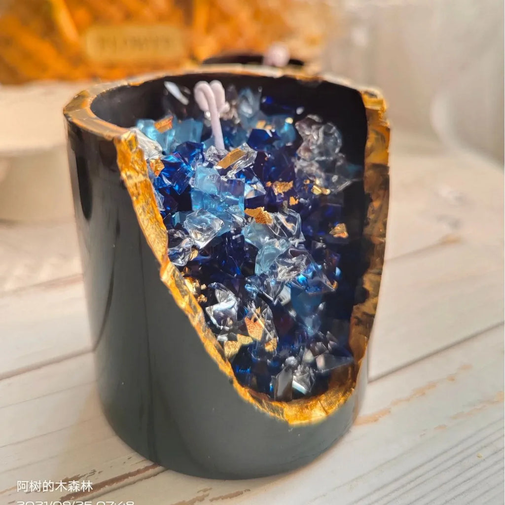 Crystal Ore Aroma Candle Jelly Wax Living Room Table Tabletop Decoration Birthday Gift Creative Companion Gift Home Decoration
