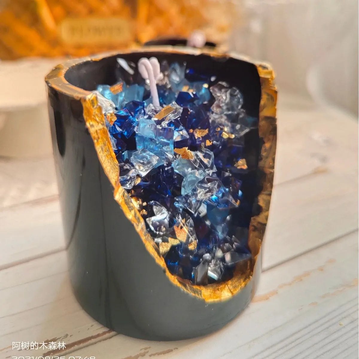 Crystal Ore Aroma Candle Jelly Wax Living Room Table Tabletop Decoration Birthday Gift Creative Companion Gift Home Decoration