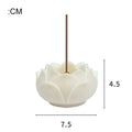 Ceramic Lotus Incense Burner Brass Gourd-shape Incense Holder Incense Stick Holder for Yoga Meditation Spa Home Decor
