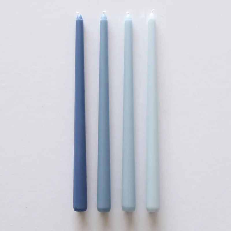 30CM Taper Candle 4 Pack - Home Interior Long Burning Dripless and Smokeless Candles Unscented - Valentines Candles for Home