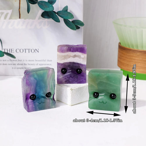1PC Natural Crystal Raw Stone Small Pet Companion Toys Adorn Gem Crystal Jewelry Home Decor Cute Ornaments