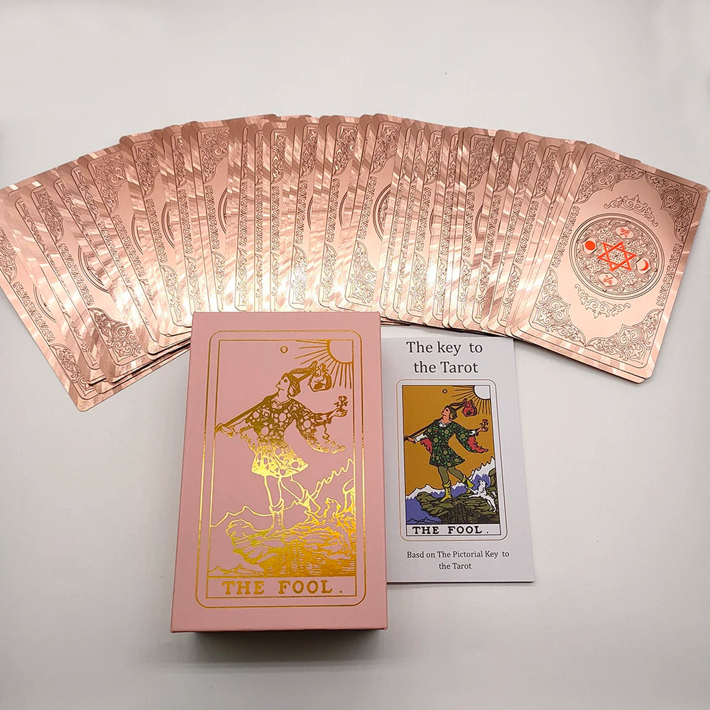 New Plastic Rider Waite Tarot Hot Stamping Gold Foil Tarot Exquisite Board Game Divination Cards For Collection