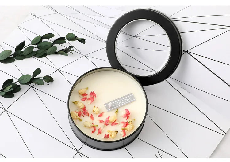 100% Soy Wax Handmade Rose Jasmine Gardenia Aromatherapy Candle Birthday Christmas Immortal Flower Fairy Gift Cup Wax