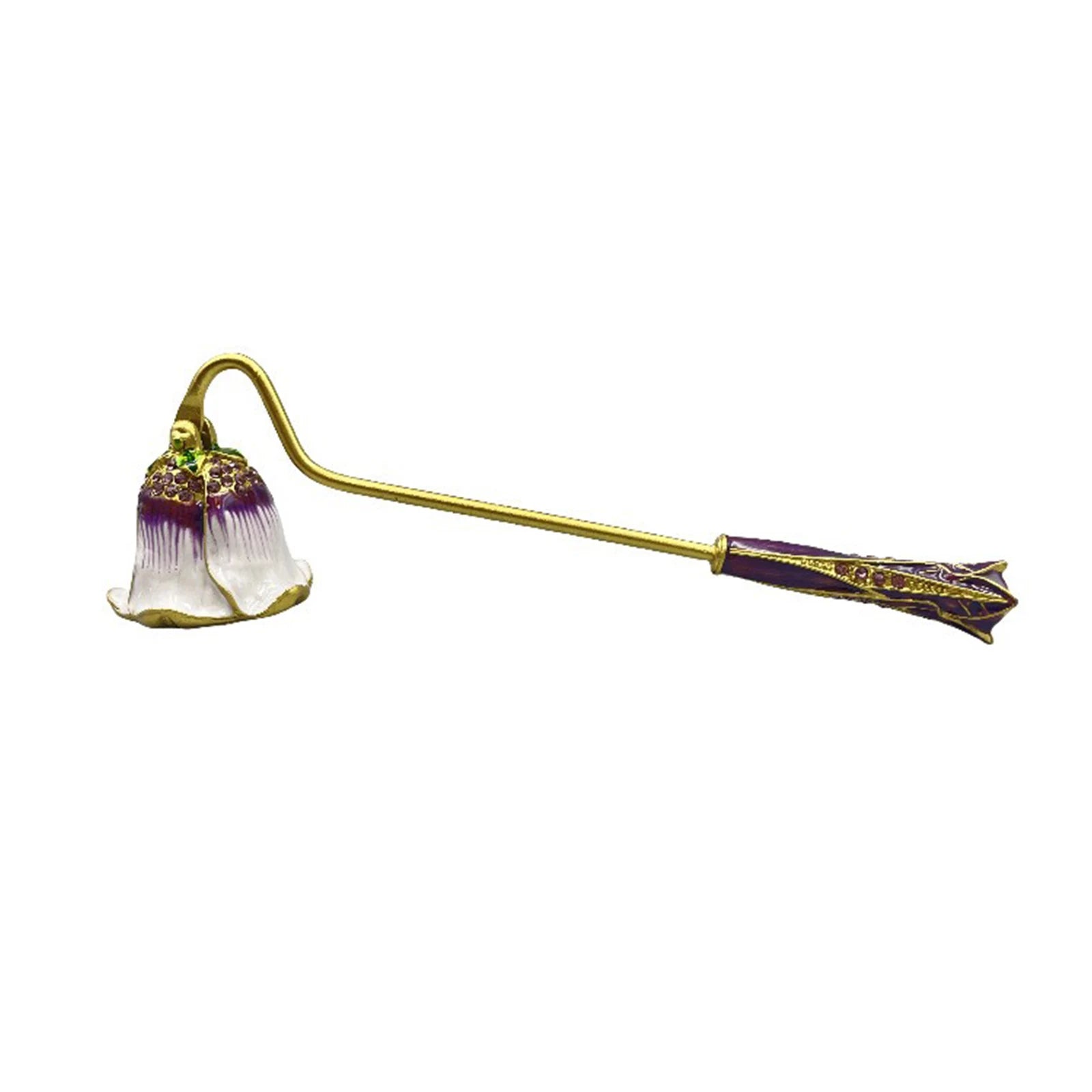 Vintage Flower Candle Snuffer Decorative Candle Extinguisher Flame Safely Long Handle Putting Out Fire Candle Extinguishing Tool