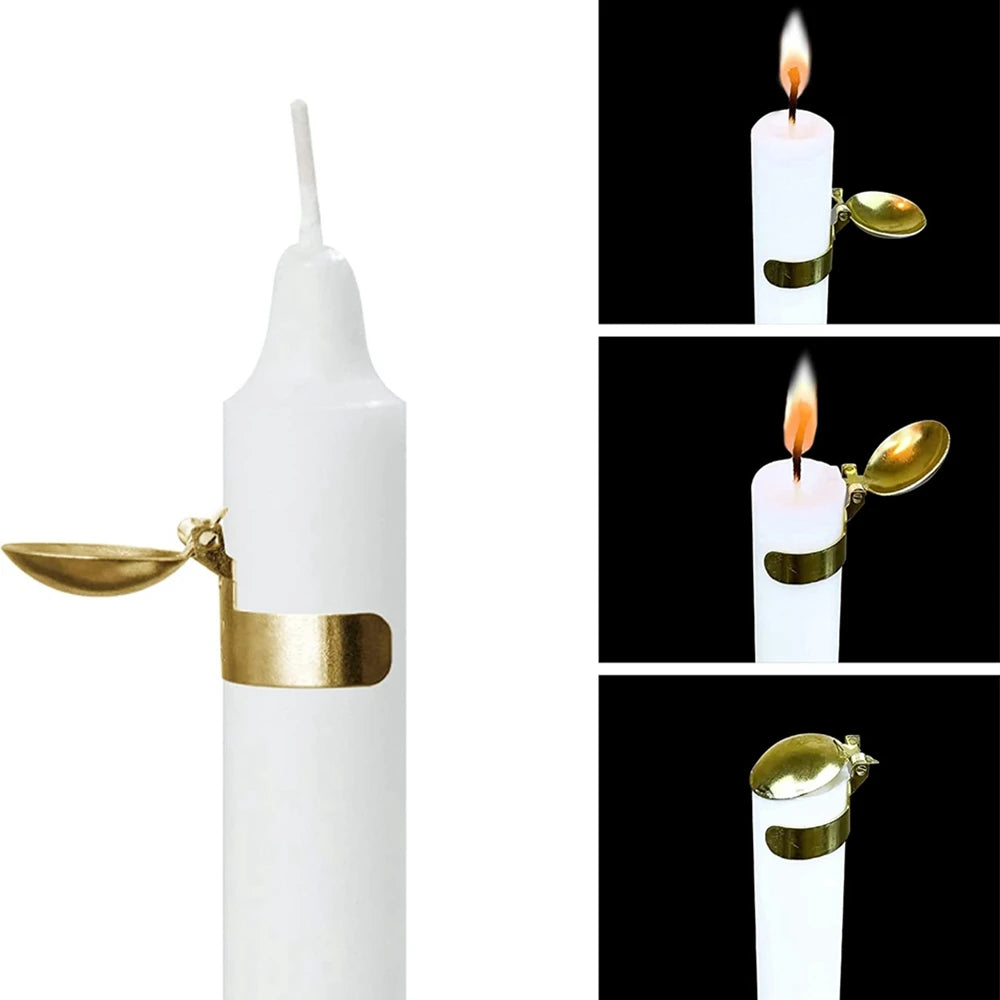 Automatic Extinguisher Candle Wick Trimmer Taper Candle Snuffer Tools Care Kit Silver and Gold Color