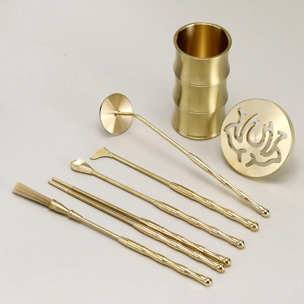 7 Pieces Chinese Incense Ceremony Set Incense Making Set for Yoga Meditation