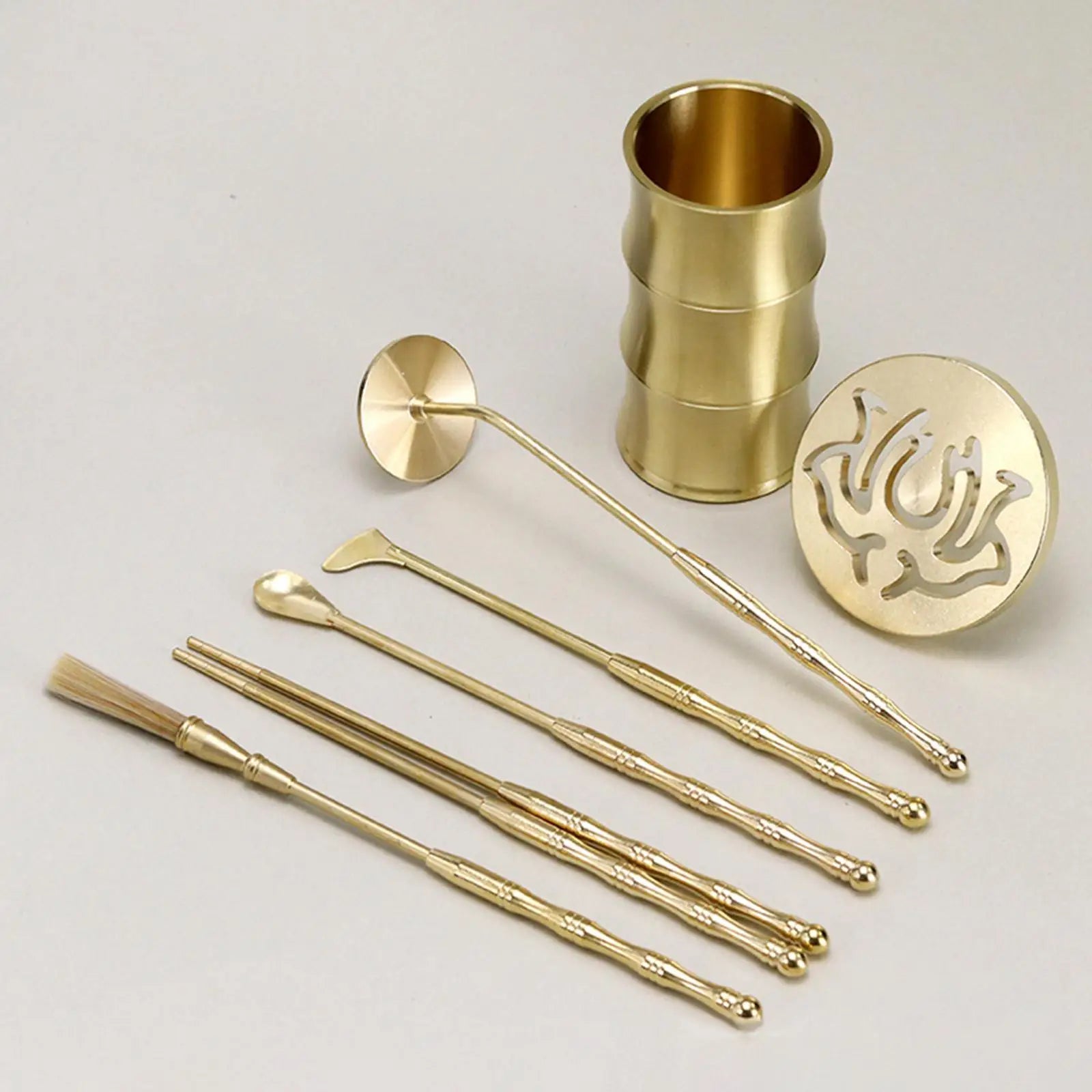 7 Pieces Chinese Incense Ceremony Set Incense Making Set for Yoga Meditation
