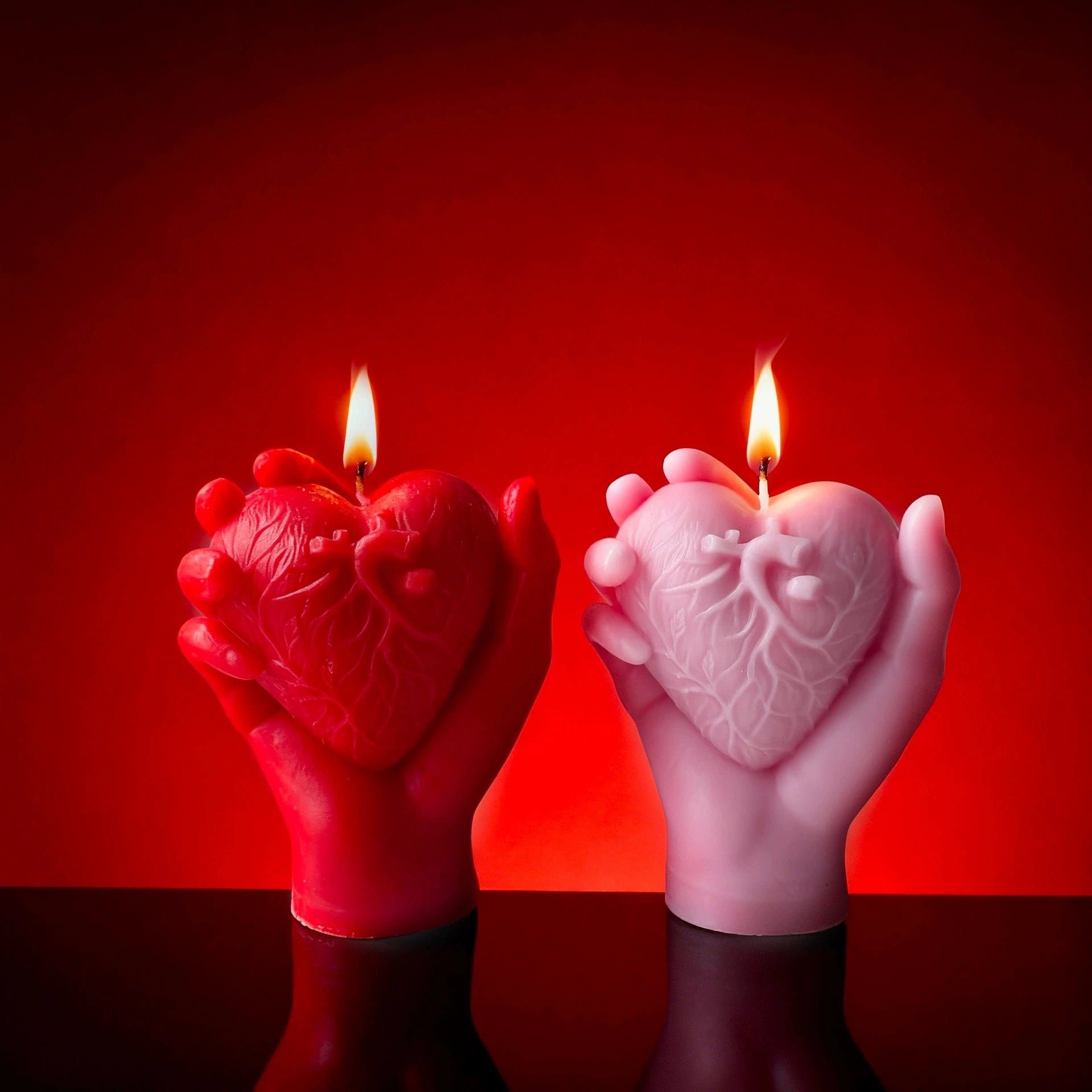 1Pc Handmade Heart Scented Candle - Ins Creative Valentine's Day Romantic Love Gift Home Fragrance Desktop Decorative Candle