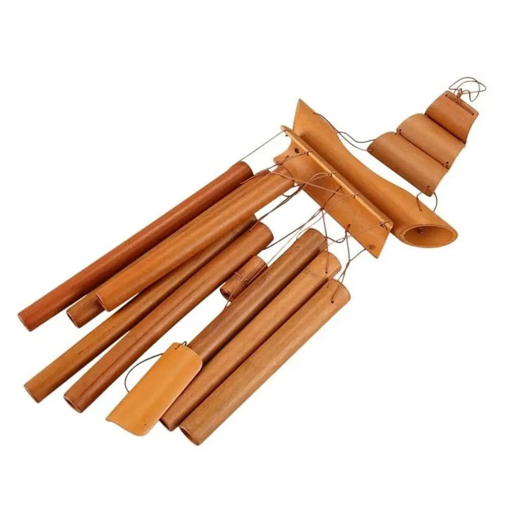 Bamboo Bamboo Wind Chimes New Handmade Pendant Bell Wind Chime Retro Crafts Gift Wall Hanging Windchimes Indoor Outdoor
