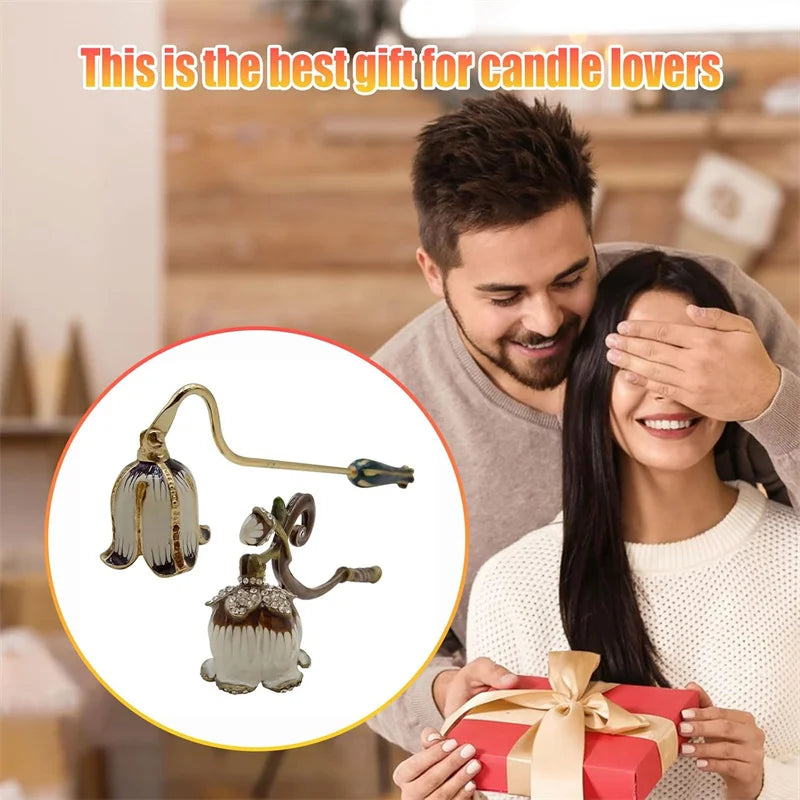 Elegant Candle Snuffer Candle Extinguisher Long Handle Candle Accessory Metal Wick Flame Snuffer Wick Snuffer Home Decor Gift
