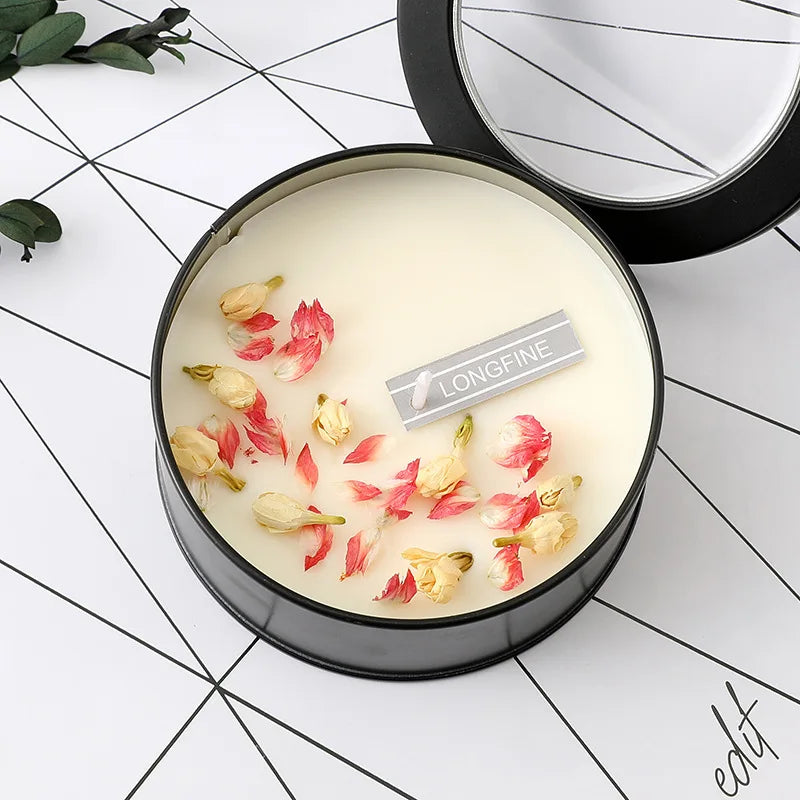 100% Soy Wax Handmade Rose Jasmine Gardenia Aromatherapy Candle Birthday Christmas Immortal Flower Fairy Gift Cup Wax
