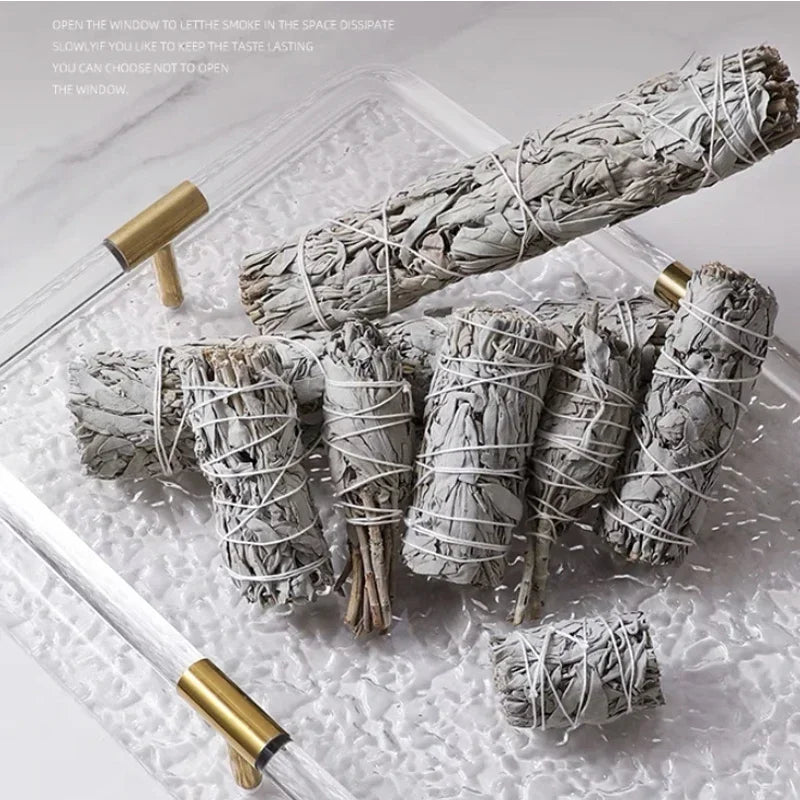 Natural White Sage Bundle Smudge Sticks Home Purification Pure Leaf Purification Meditation Portable Energy Cleansing Bundles