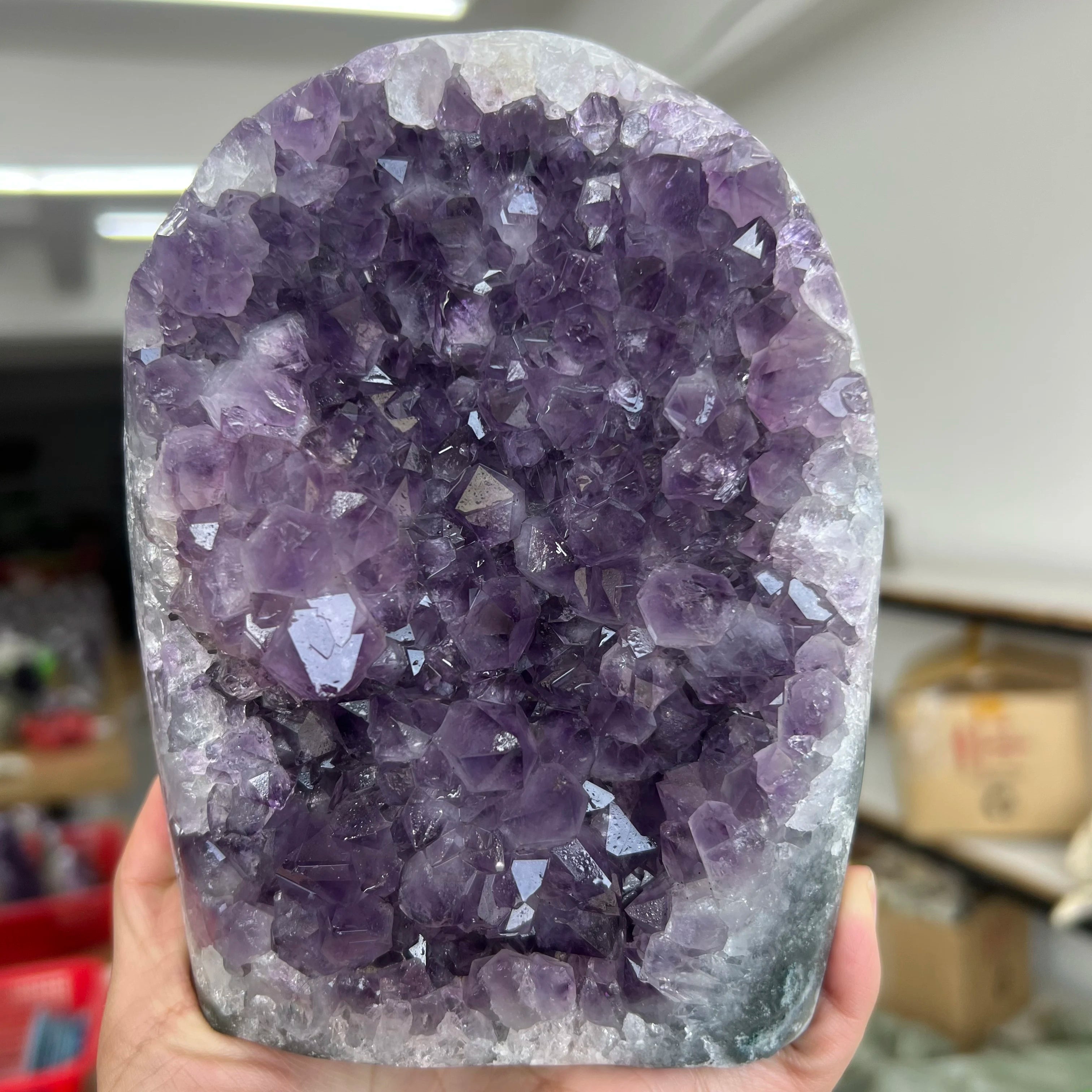 2680g 17cm  Natural Uruguay Dream Amethyst Calcite Quartz Crystal