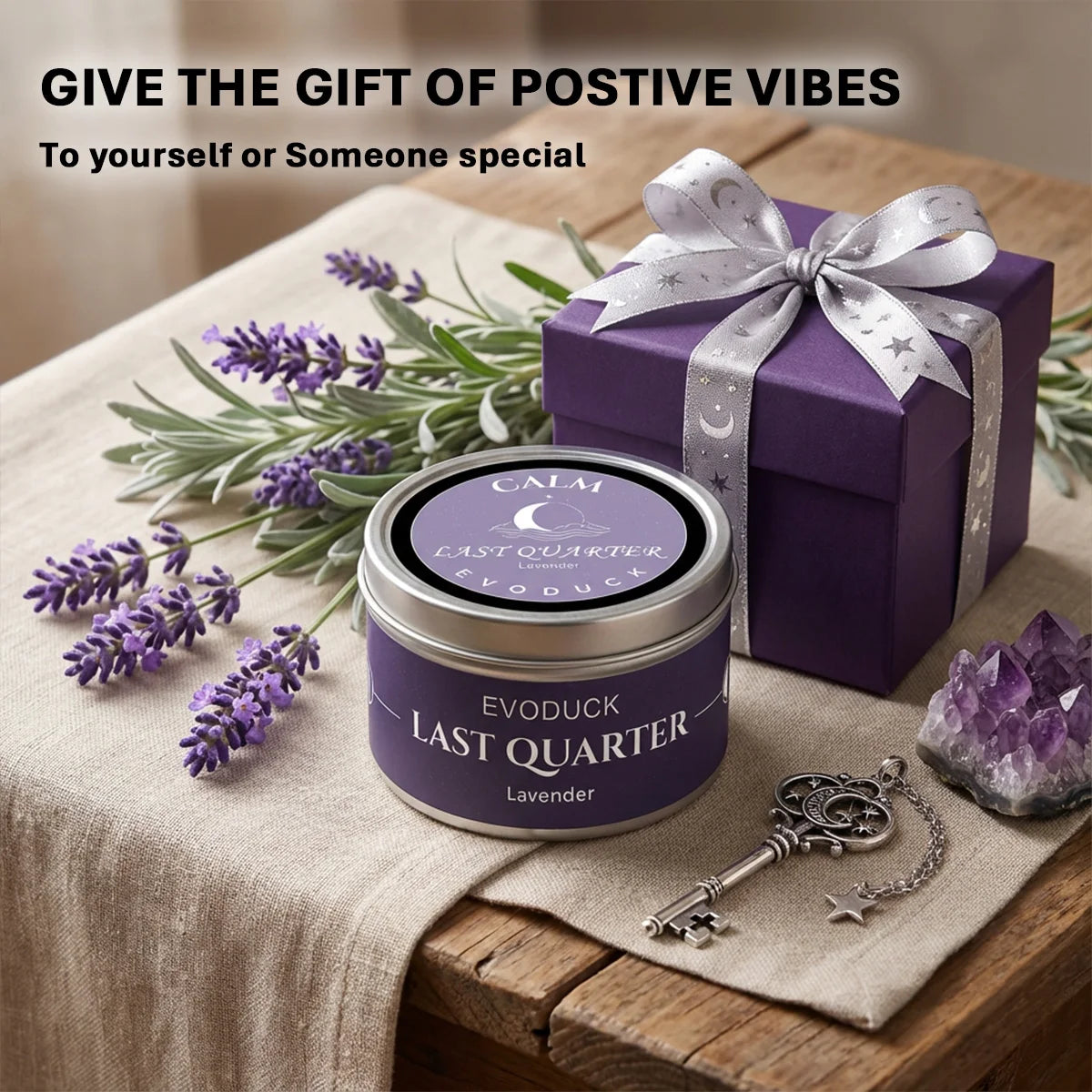 EVODUCK Moon phase Scented Candles 3oz Law of Attraction Manifestation Energy Boosting Christmas Home Decoration Holders Gift
