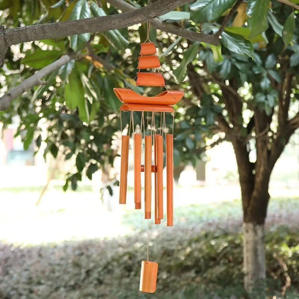 Bamboo Bamboo Wind Chimes New Handmade Pendant Bell Wind Chime Retro Crafts Gift Wall Hanging Windchimes Indoor Outdoor