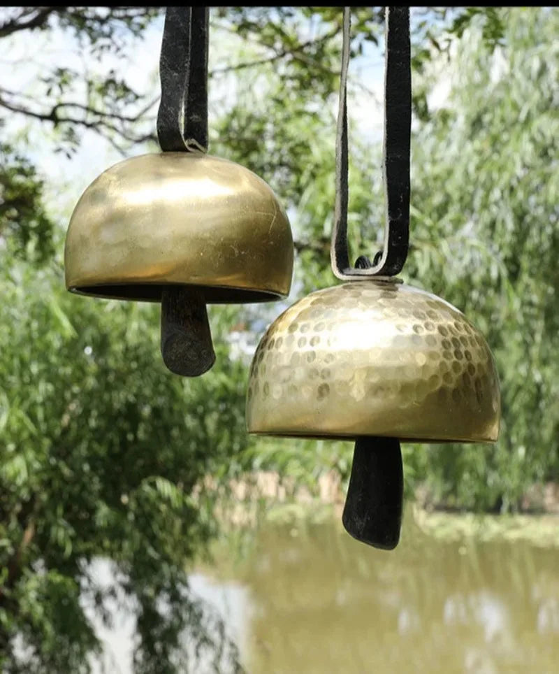 Handmade Brass Bell Meditation Copper Bells Outdoor Wind Chimes Sound Healing Chakra Mindfulness Musical Instruments Percussion