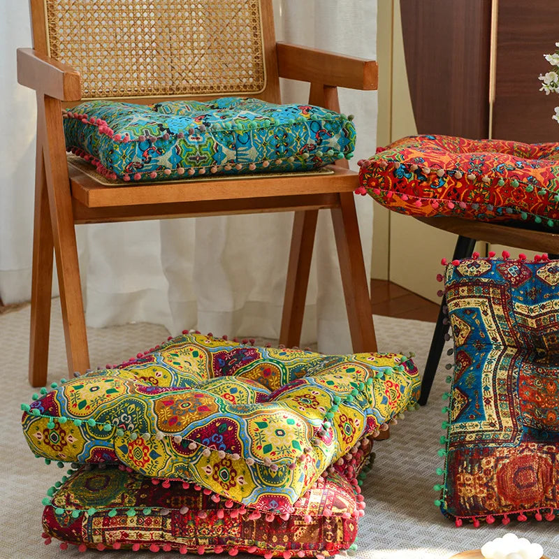 1pc 40x40cm Thick Soft and Comfortable Moroccan Chair Cushion /meditation Pad-suitable for Living Rooms Bedrooms,dining Rooms