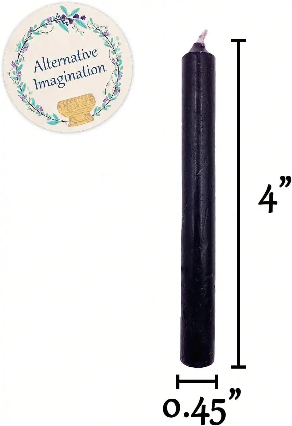 Alternative Imagination 20-Pack 4" Unscented Colored Taper Candles for Altar & Decor