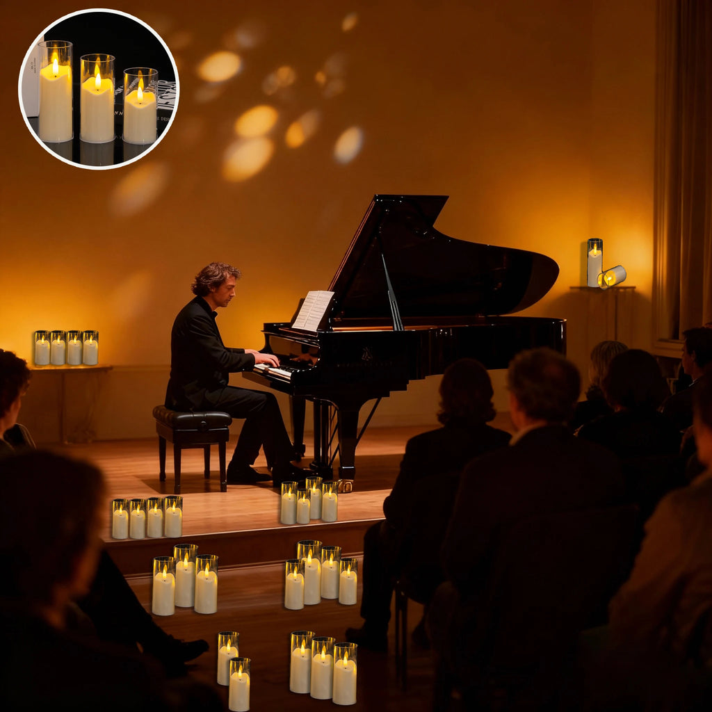 6-180PCS  Led Flameless Artificial Candles Acrylic Cup Led Candles Battery Operated Candle for Wedding Concert Activities Decor