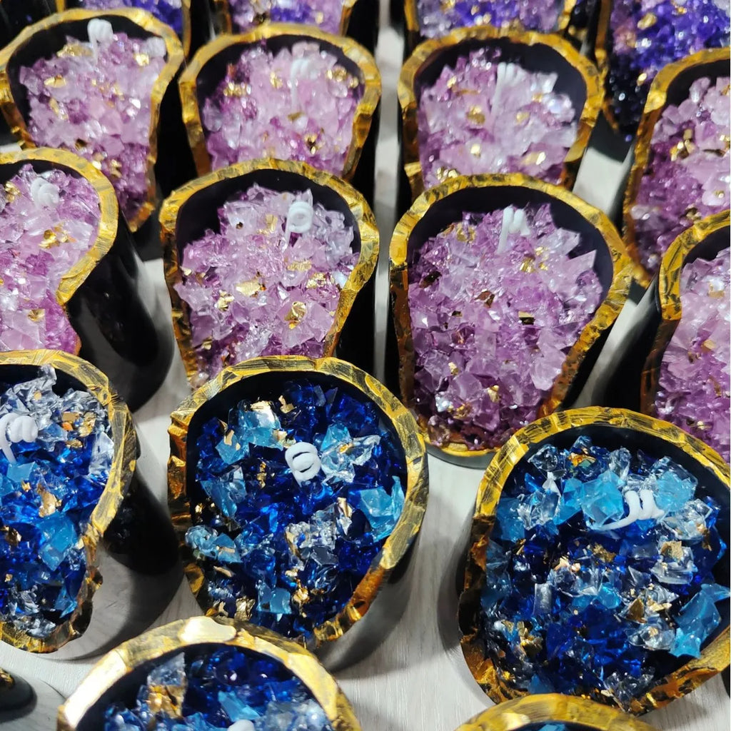 Crystal Ore Aroma Candle Jelly Wax Living Room Table Tabletop Decoration Birthday Gift Creative Companion Gift Home Decoration