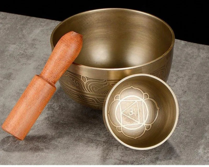 Nepal Singing Bowl Handmade Tibetan Bowls 7 Chakras Original Sound Healing Meditation Massage Yoga Accessories Set Decorative