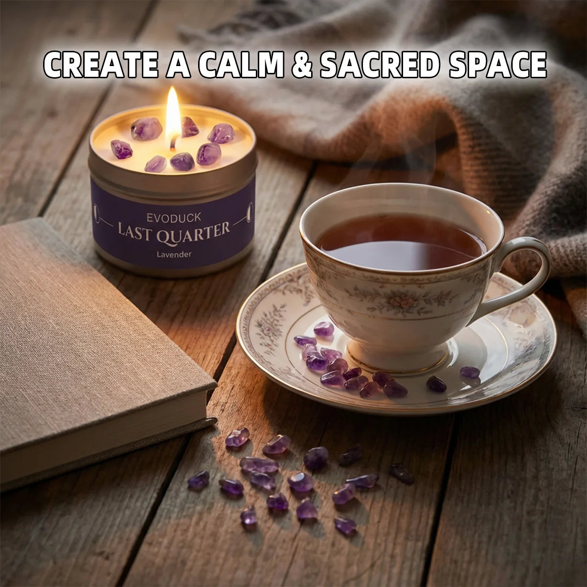 EVODUCK Moon phase Scented Candles 3oz Law of Attraction Manifestation Energy Boosting Christmas Home Decoration Holders Gift