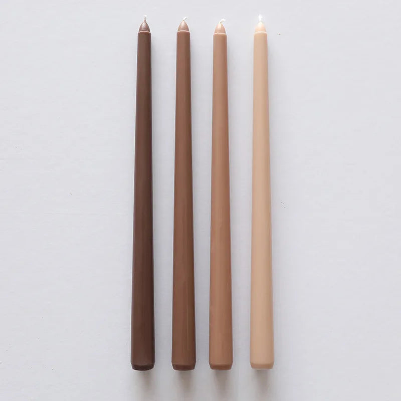 30CM Taper Candle 4 Pack - Home Interior Long Burning Dripless and Smokeless Candles Unscented - Valentines Candles for Home