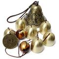 6 Copper Bells Wind Chimes - Outdoor Metal Hanging Ornament, Yard & Garden Decor