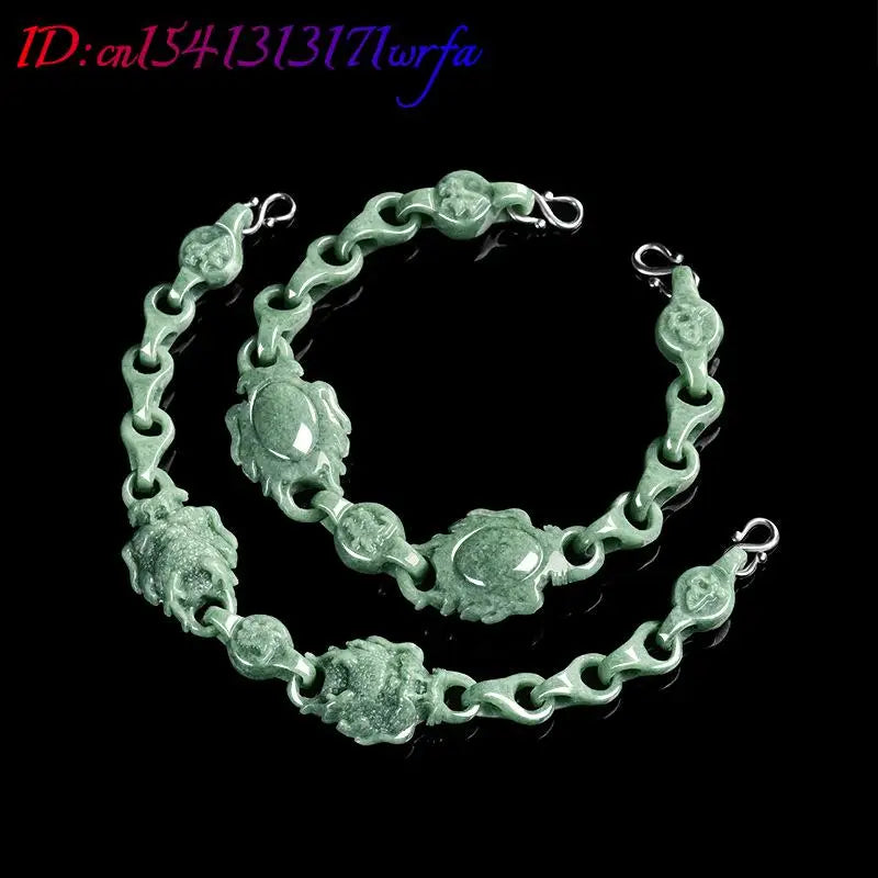 Green Myanmar Jadeite Dragon Bracelet Talismans Gifts for Women Bangle Natural Jade Real Jewelry Luxury Amulet Designer Fashion