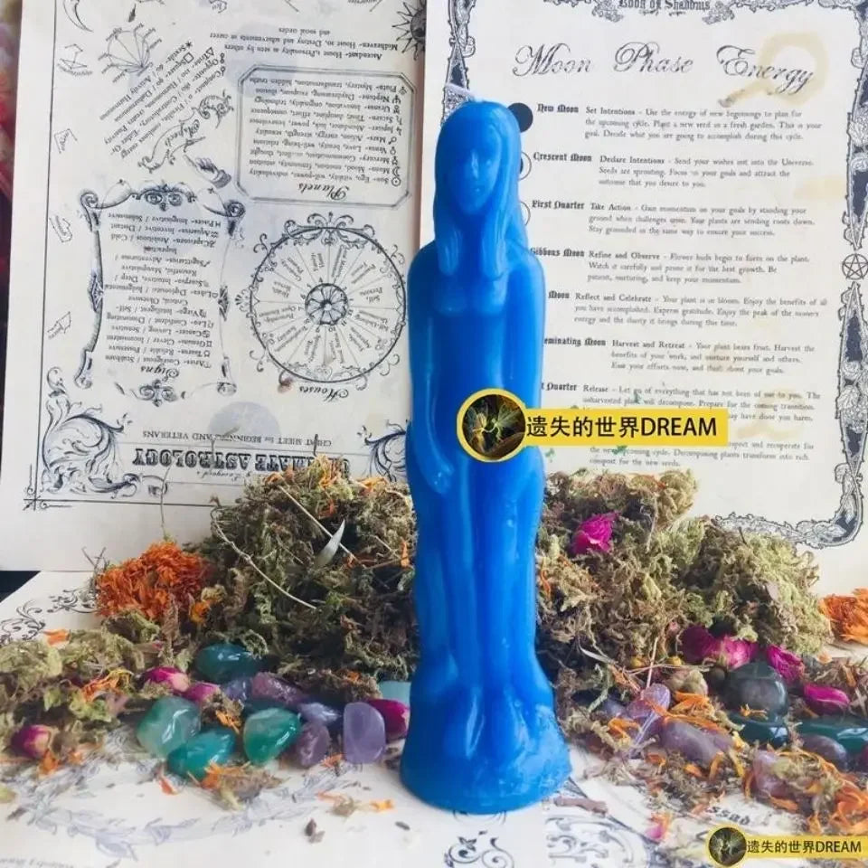 1pcs Black Candle Ritual Female Male Figure Human Candle Soy Wax Paraffin Wax Hoodoo Candles for Spells and Altars