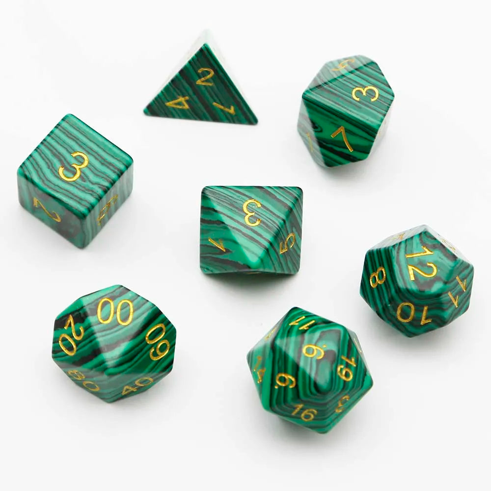 Fashion Natural Stone Hand Carved Polyhedral Dice Sets Healing Crystal Dungeon Dragons Table Board Roll Playing Games Craft Gift