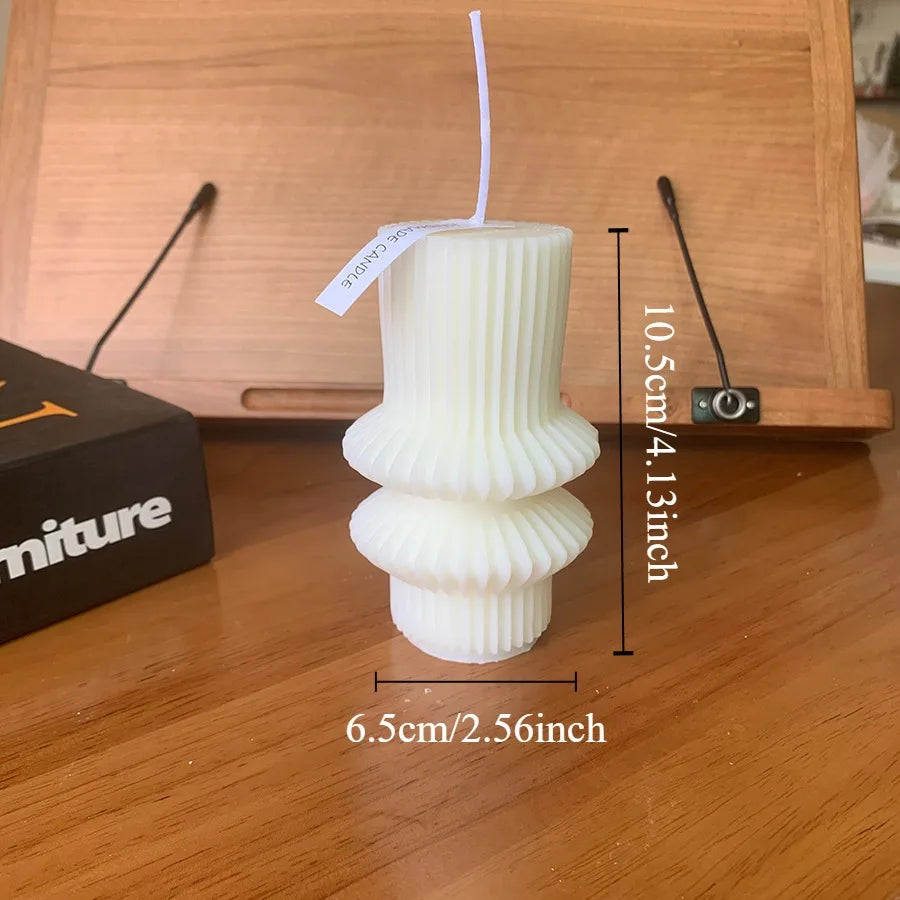 1pcs Nordic style cylindrical candle smokeless candle for wedding, party, birthday decoration, Nordic home decoration, bedroom