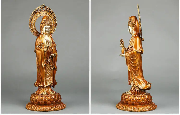 45CM 2022 TOP grade bless family Safety Health luck efficacious Talisman Buddhism brass GUANYIN Avalokitesvara Buddha statue