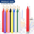 Premium Colorful Mini Taper Candles 20pcs 4 Inches Tall Unscented Suitable for Ceremonies Prayers Birthdays Meditation Altars