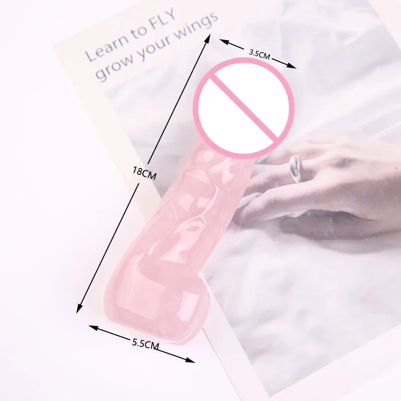 Massage Stick Natural Rose Quartz Yoni Wands Good Quality Pink Crystal Massage Wood Stone Ornament Gemstone Crafts Pleasure Wand