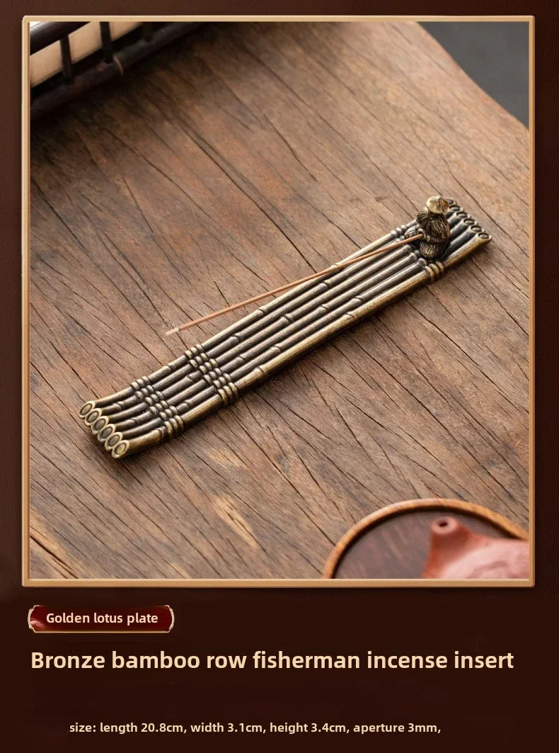 Creative Incense Holder Boat Fishing Men Insence Burner Japanese Style Incense Stick Burners Aromatherapy Ornament Home Decor