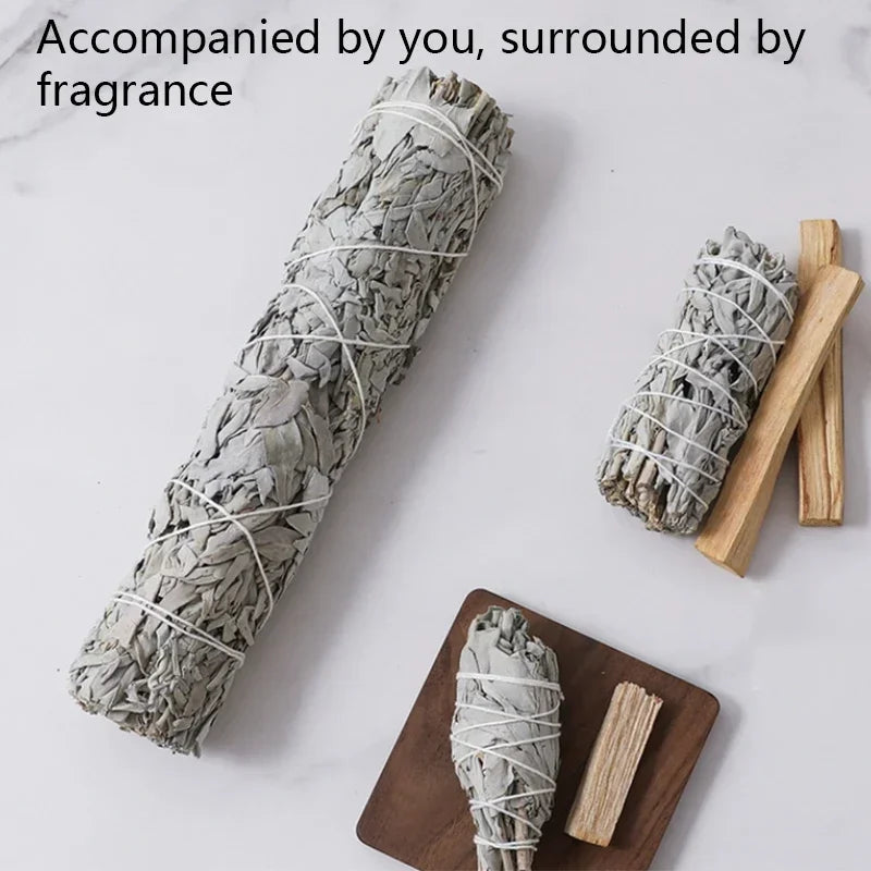 Natural White Sage Bundle Smudge Sticks Home Purification Pure Leaf Purification Meditation Portable Energy Cleansing Bundles