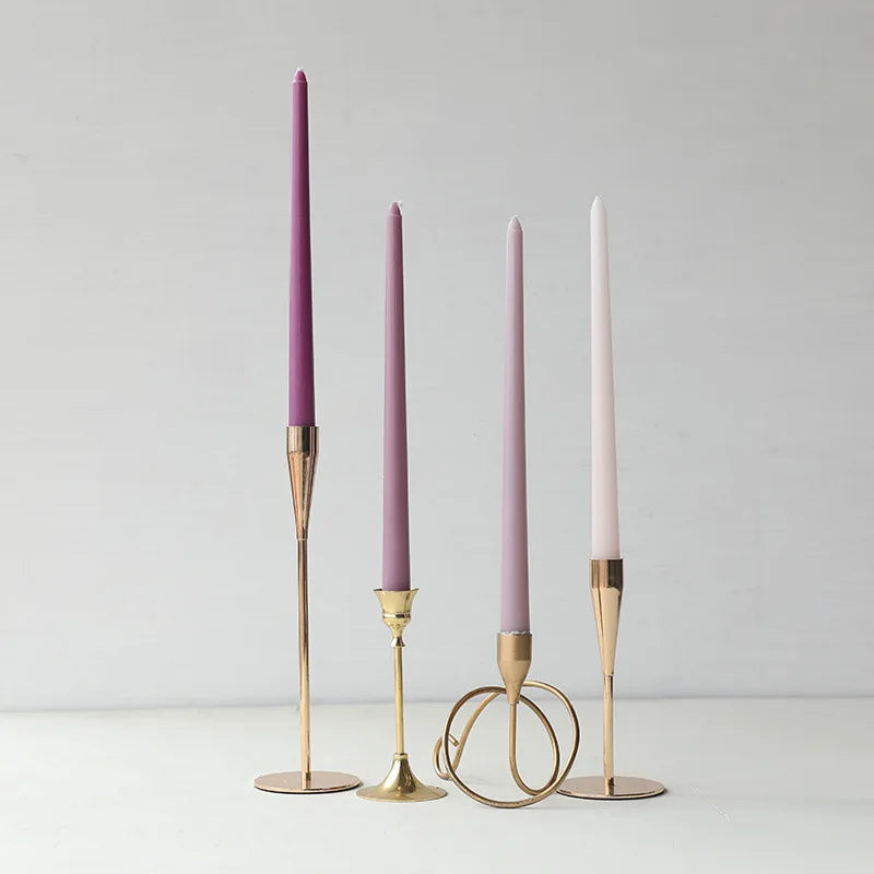 30CM Taper Candle 4 Pack - Home Interior Long Burning Dripless and Smokeless Candles Unscented - Valentines Candles for Home