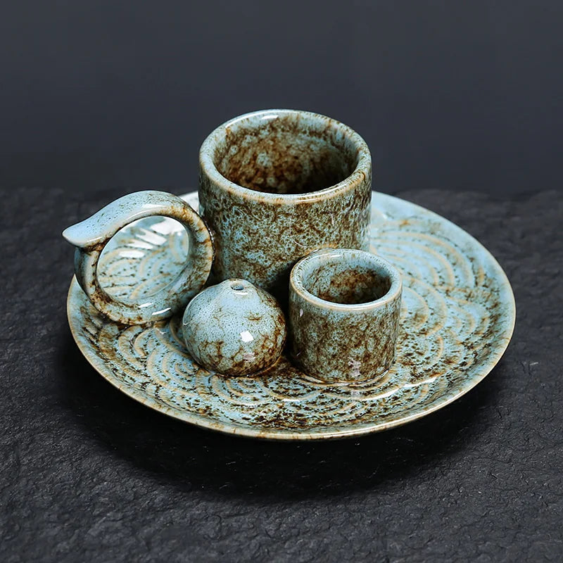 4 in 1 Incense Burner, Sage Palo Santo Holder, Incense Stick Holder Candles Holder Ceramic Censer for Meditation Living Room
