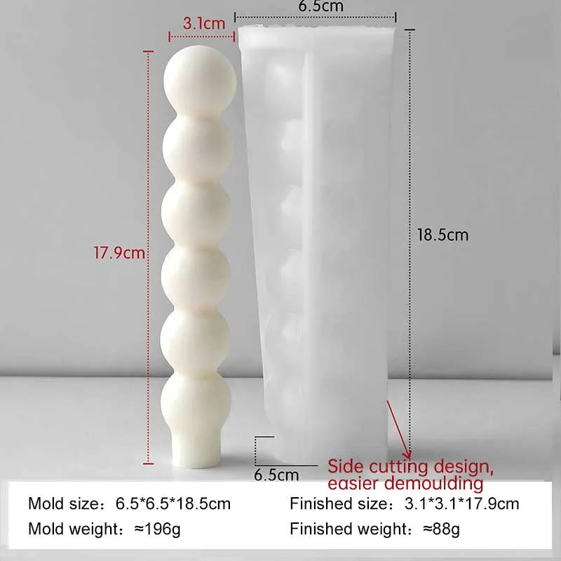 Geometric Long Rod Candle Mold Handmade Aroma Candle Silicone Molds Twist Spiral Long Pole Candle Making Supplies