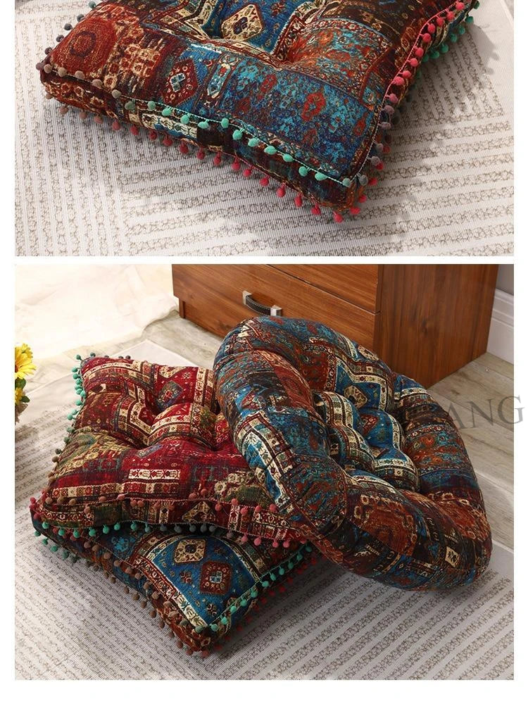 1pc 40x40cm Thick Soft and Comfortable Moroccan Chair Cushion /meditation Pad-suitable for Living Rooms Bedrooms,dining Rooms