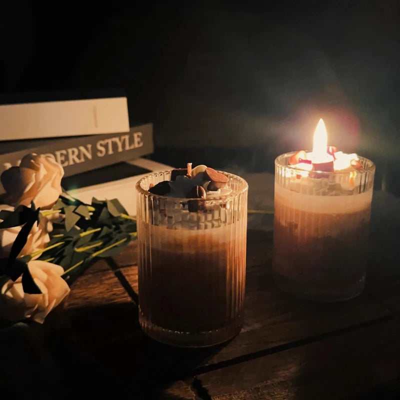 Iced Coffee Scented Candle Summer Inspired Scented Candle with Whipped Cream Chocolate Look Cozy  Aromatherapy Home Decor