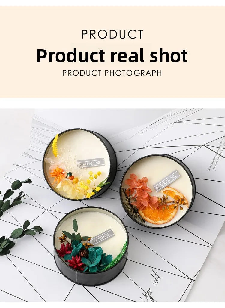 100% Soy Wax Handmade Rose Jasmine Gardenia Aromatherapy Candle Birthday Christmas Immortal Flower Fairy Gift Cup Wax