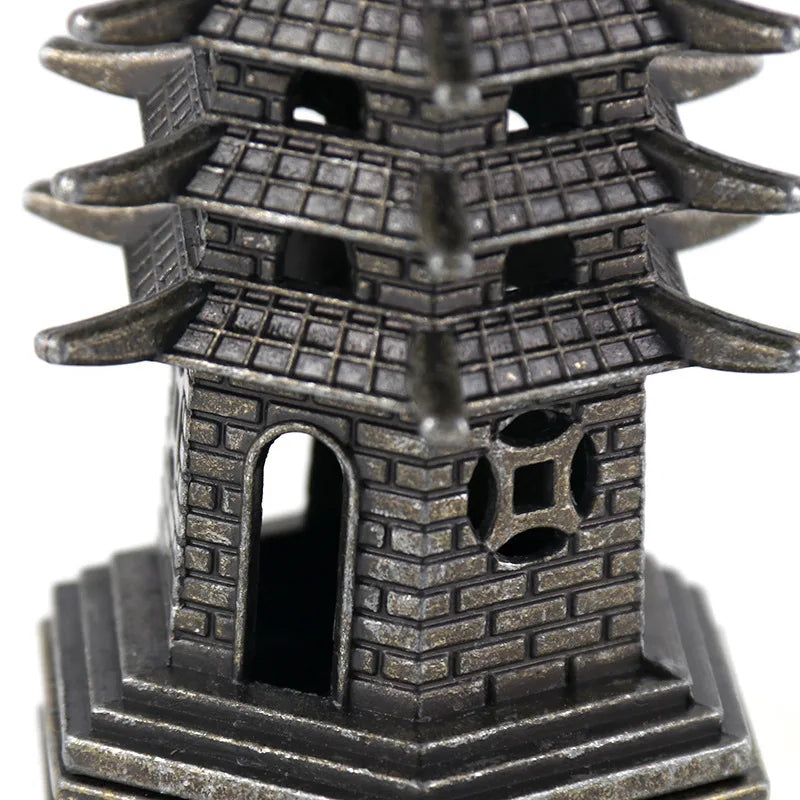 Chinese Pagoda Vertical Incense Burner Home Decor Sandalwood Burner 10.5cm Line Incense Stick Holder Incense Ornaments Tea Room