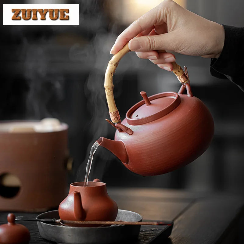 570ml Handmade Stoneware Tea Making Set Japanese Tea Stove Teapot Heating Base Household Teapot Warmer Kettle Stand Tea Ceremony